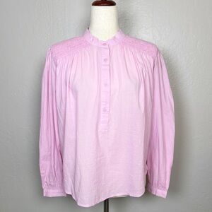 THE SHIRT by Rochelle Behrens Women’s Size XS Fondant Pink Tieghan Popover Shirt